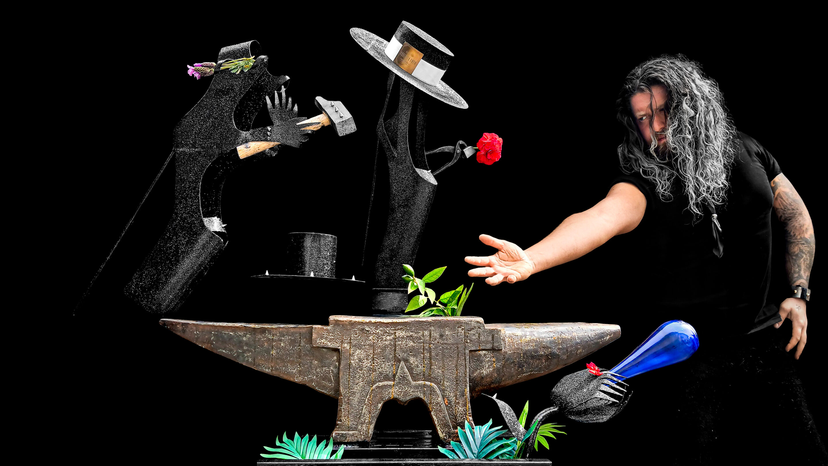 Roderick Owen / Sculpteur / Escarpin d'acier